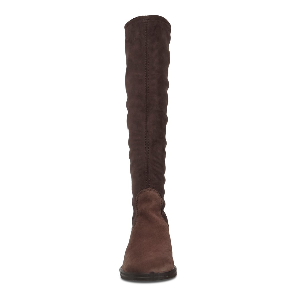 Womens Boots - ECCO Sartorelle 25 High-Cut - Brown - 1975KQWHS